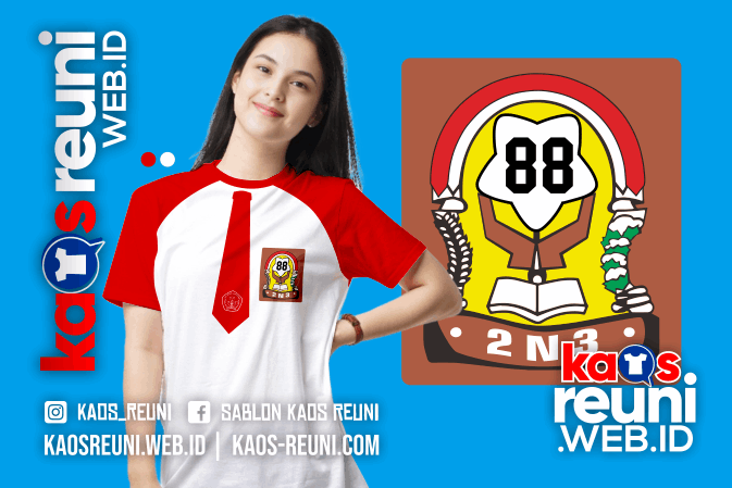 Desain Sablon Kaos Reuni Logo Osis Angkatan 88
