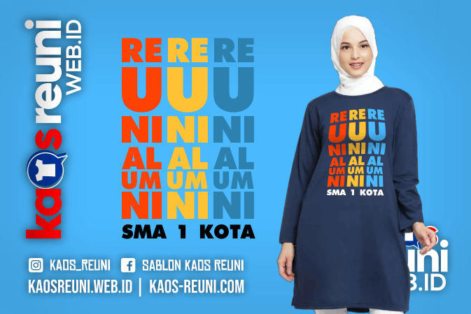 Model Kaos Reuni Alumni Wanita Muslimah Islami Tunik Dress Terbaru Modis Keren (5)