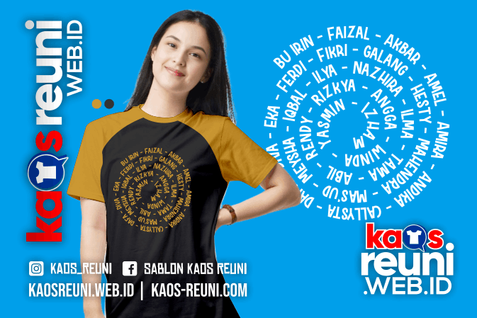 Nama Siswa Kaos Kelas - Desain Sablon Kaos Reuni Alumni