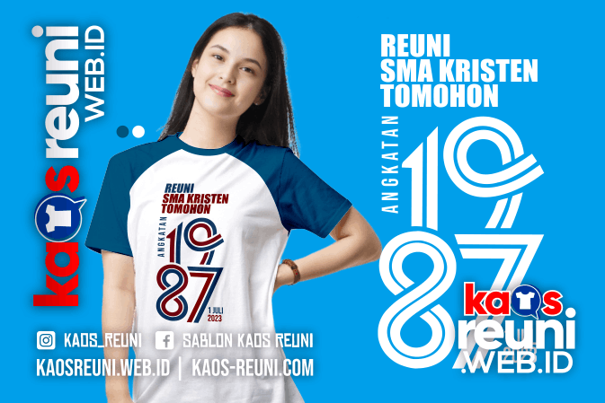 SMA KRISTEN TOMOHON 87 - Desain Sablon Kaos Reuni Alumni