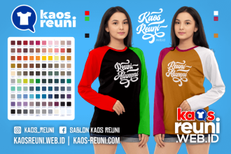 Warna Kaos Reuni Alumni Pola Kombinasi Raglan Lengan Panjang Merah Kuning Biru Hijau Putih Abu Hitam Dongker Navy Maroon Toska Pink Merah Jambu Katalok Katalog Warna (11)