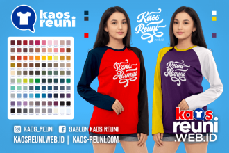 Warna Kaos Reuni Alumni Pola Kombinasi Raglan Lengan Panjang Merah Kuning Biru Hijau Putih Abu Hitam Dongker Navy Maroon Toska Pink Merah Jambu Katalok Katalog Warna (16)