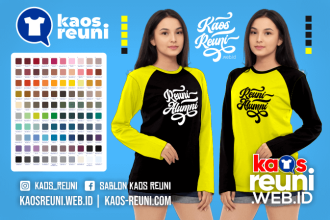 Warna Kaos Reuni Alumni Pola Kombinasi Raglan Lengan Panjang Merah Kuning Biru Hijau Putih Abu Hitam Dongker Navy Maroon Toska Pink Merah Jambu Katalok Katalog Warna (17)