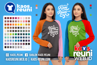 Warna Kaos Reuni Alumni Pola Kombinasi Raglan Lengan Panjang Merah Kuning Biru Hijau Putih Abu Hitam Dongker Navy Maroon Toska Pink Merah Jambu Katalok Katalog Warna (18)