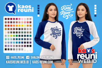 Warna Kaos Reuni Alumni Pola Kombinasi Raglan Lengan Panjang Merah Kuning Biru Hijau Putih Abu Hitam Dongker Navy Maroon Toska Pink Merah Jambu Katalok Katalog Warna (2)