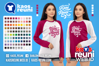 Warna Kaos Reuni Alumni Pola Kombinasi Raglan Lengan Panjang Merah Kuning Biru Hijau Putih Abu Hitam Dongker Navy Maroon Toska Pink Merah Jambu Katalok Katalog Warna (21)