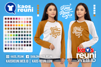 Warna Kaos Reuni Alumni Pola Kombinasi Raglan Lengan Panjang Merah Kuning Biru Hijau Putih Abu Hitam Dongker Navy Maroon Toska Pink Merah Jambu Katalok Katalog Warna (23)