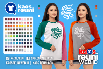 Warna Kaos Reuni Alumni Pola Kombinasi Raglan Lengan Panjang Merah Kuning Biru Hijau Putih Abu Hitam Dongker Navy Maroon Toska Pink Merah Jambu Katalok Katalog Warna (27)