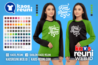 Warna Kaos Reuni Alumni Pola Kombinasi Raglan Lengan Panjang Merah Kuning Biru Hijau Putih Abu Hitam Dongker Navy Maroon Toska Pink Merah Jambu Katalok Katalog Warna (35)