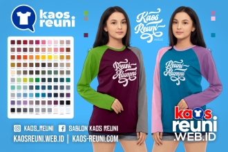 Warna Kaos Reuni Alumni Pola Kombinasi Raglan Lengan Panjang Merah Kuning Biru Hijau Putih Abu Hitam Dongker Navy Maroon Toska Pink Merah Jambu Katalok Katalog Warna (40)