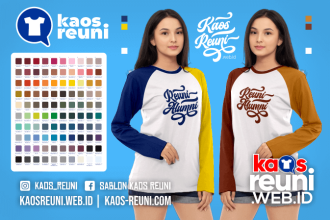 Warna Kaos Reuni Alumni Pola Kombinasi Raglan Lengan Panjang Merah Kuning Biru Hijau Putih Abu Hitam Dongker Navy Maroon Toska Pink Merah Jambu Katalok Katalog Warna (41)