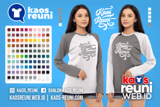 Warna Kaos Reuni Alumni Pola Kombinasi Raglan Lengan Panjang Merah Kuning Biru Hijau Putih Abu Hitam Dongker Navy Maroon Toska Pink Merah Jambu Katalok Katalog Warna (43)