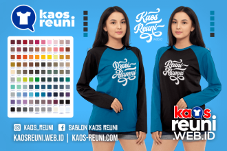 Warna Kaos Reuni Alumni Pola Kombinasi Raglan Lengan Panjang Merah Kuning Biru Hijau Putih Abu Hitam Dongker Navy Maroon Toska Pink Merah Jambu Katalok Katalog Warna (44)