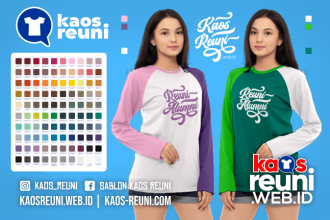 Warna Kaos Reuni Alumni Pola Kombinasi Raglan Lengan Panjang Merah Kuning Biru Hijau Putih Abu Hitam Dongker Navy Maroon Toska Pink Merah Jambu Katalok Katalog Warna (45)