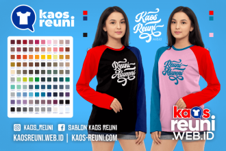 Warna Kaos Reuni Alumni Pola Kombinasi Raglan Lengan Panjang Merah Kuning Biru Hijau Putih Abu Hitam Dongker Navy Maroon Toska Pink Merah Jambu Katalok Katalog Warna (46)