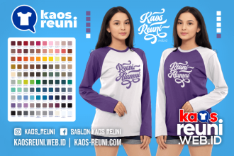 Warna Kaos Reuni Alumni Pola Kombinasi Raglan Lengan Panjang Merah Kuning Biru Hijau Putih Abu Hitam Dongker Navy Maroon Toska Pink Merah Jambu Katalok Katalog Warna (5)