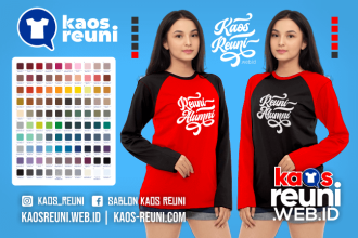 Warna Kaos Reuni Alumni Pola Kombinasi Raglan Lengan Panjang Merah Kuning Biru Hijau Putih Abu Hitam Dongker Navy Maroon Toska Pink Merah Jambu Katalok Katalog Warna (52)