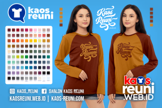Warna Kaos Reuni Alumni Pola Kombinasi Raglan Lengan Panjang Merah Kuning Biru Hijau Putih Abu Hitam Dongker Navy Maroon Toska Pink Merah Jambu Katalok Katalog Warna (54)