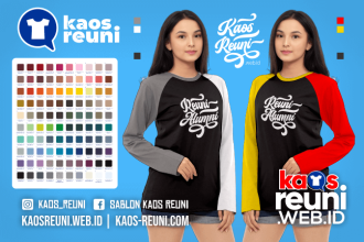 Warna Kaos Reuni Alumni Pola Kombinasi Raglan Lengan Panjang Merah Kuning Biru Hijau Putih Abu Hitam Dongker Navy Maroon Toska Pink Merah Jambu Katalok Katalog Warna (57)