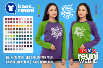 Warna Kaos Reuni Alumni Pola Kombinasi Raglan Lengan Panjang Merah Kuning Biru Hijau Putih Abu Hitam Dongker Navy Maroon Toska Pink Merah Jambu Katalok Katalog Warna (59)