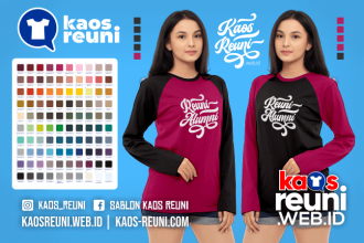 Warna Kaos Reuni Alumni Pola Kombinasi Raglan Lengan Panjang Merah Kuning Biru Hijau Putih Abu Hitam Dongker Navy Maroon Toska Pink Merah Jambu Katalok Katalog Warna (65)