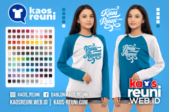 Warna Kaos Reuni Alumni Pola Kombinasi Raglan Lengan Panjang Merah Kuning Biru Hijau Putih Abu Hitam Dongker Navy Maroon Toska Pink Merah Jambu Katalok Katalog Warna (66)
