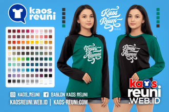 Warna Kaos Reuni Alumni Pola Kombinasi Raglan Lengan Panjang Merah Kuning Biru Hijau Putih Abu Hitam Dongker Navy Maroon Toska Pink Merah Jambu Katalok Katalog Warna (68)