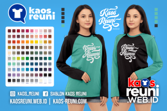 Warna Kaos Reuni Alumni Pola Kombinasi Raglan Lengan Panjang Merah Kuning Biru Hijau Putih Abu Hitam Dongker Navy Maroon Toska Pink Merah Jambu Katalok Katalog Warna (69)