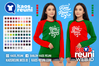 Warna Kaos Reuni Alumni Pola Kombinasi Raglan Lengan Panjang Merah Kuning Biru Hijau Putih Abu Hitam Dongker Navy Maroon Toska Pink Merah Jambu Katalok Katalog Warna (7)