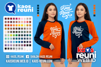 Warna Kaos Reuni Alumni Pola Kombinasi Raglan Lengan Panjang Merah Kuning Biru Hijau Putih Abu Hitam Dongker Navy Maroon Toska Pink Merah Jambu Katalok Katalog Warna (8)
