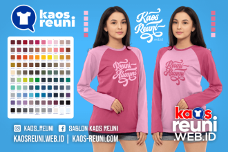 Warna Kaos Reuni Alumni Pola Kombinasi Raglan Lengan Panjang Merah Kuning Biru Hijau Putih Abu Hitam Dongker Navy Maroon Toska Pink Merah Jambu Katalok Katalog Warna (9)
